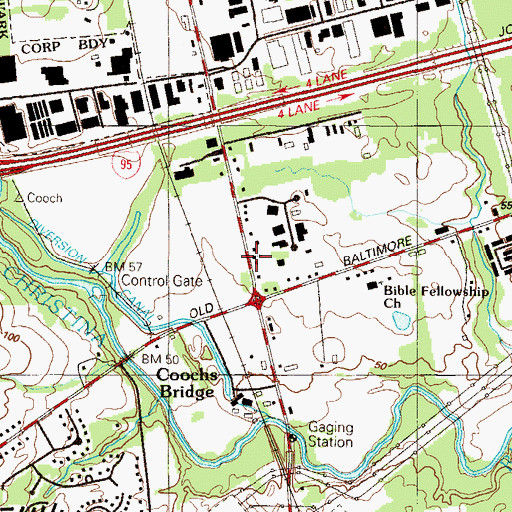 Topographic Map of Pilgrim Tabernacle, DE