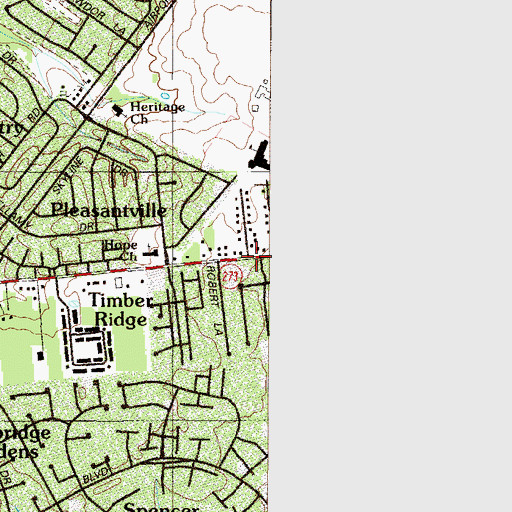 Topographic Map of Pleasantville, DE