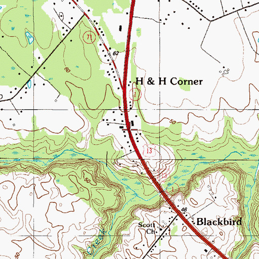 Topographic Map of Point Breeze, DE