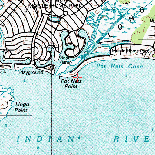 Topographic Map of Pot Nets Point, DE