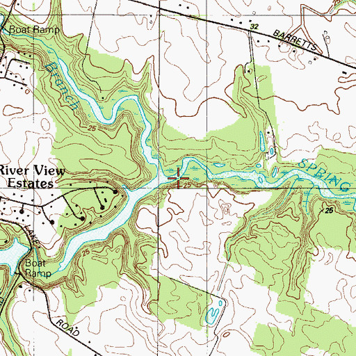 Topographic Map of Pratt Branch, DE