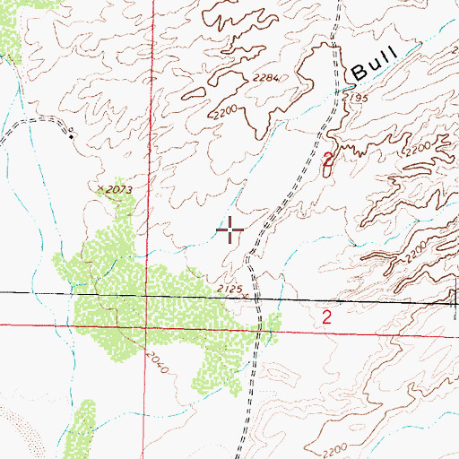 Topographic Map of Bull Canyon, AZ