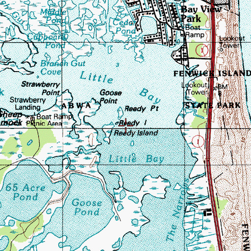 Topographic Map of Reedy Island, DE