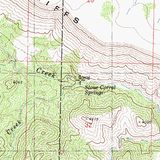 Topographic Map of Stone Corral Springs, AZ