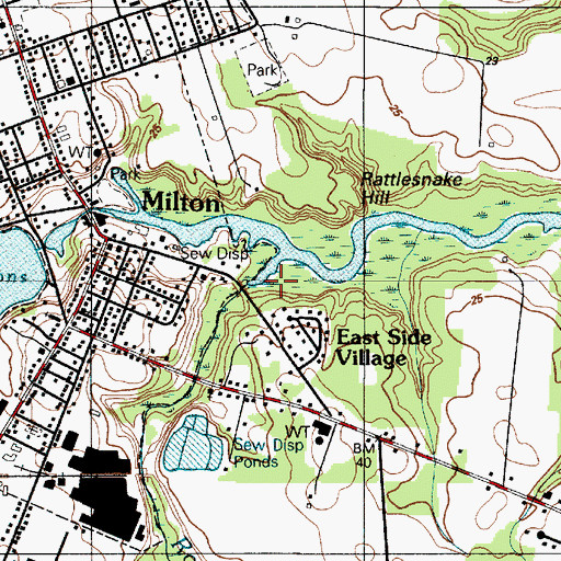 Topographic Map of Round Pole Branch, DE