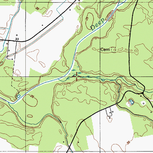 Topographic Map of Rum Bridge Branch, DE