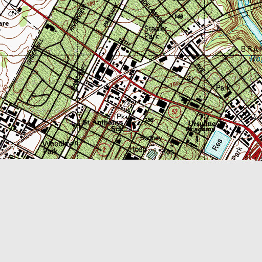 Topographic Map of Saint Anthony of Padua School, DE