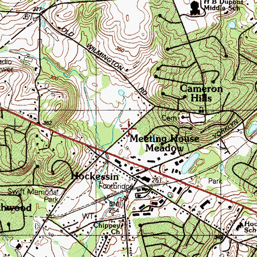 Topographic Map of Saint John Church (historical), DE