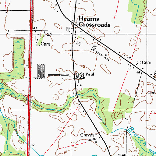 Topographic Map of Saint Pauls United Methodist Church, DE