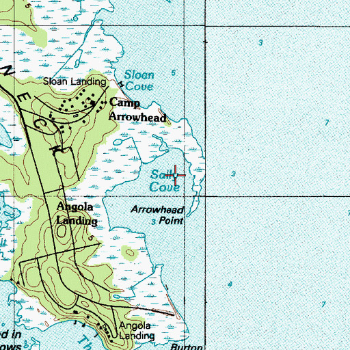 Topographic Map of Sally Cove, DE