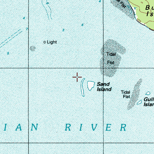 Topographic Map of Sand Island, DE