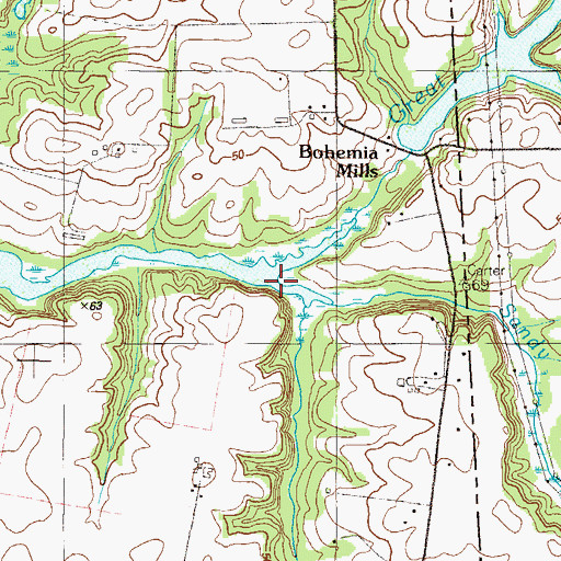 Topographic Map of Sandy Branch, DE