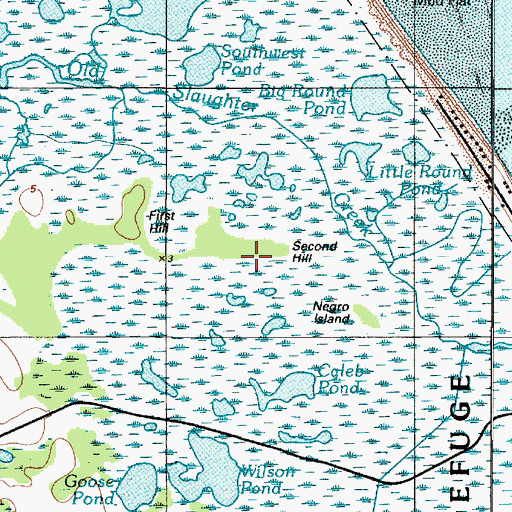 Topographic Map of Second Hill, DE