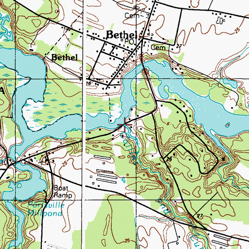 Topographic Map of Shell Bridge, DE