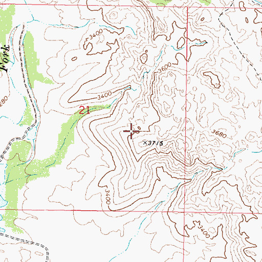 Topographic Map of Telephone Dam, AZ