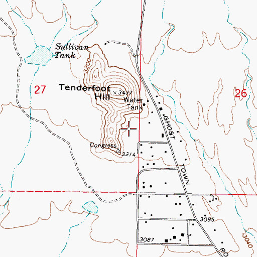 Topographic Map of Tenderfoot Hill Park, AZ