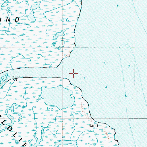 Topographic Map of Simons River, DE