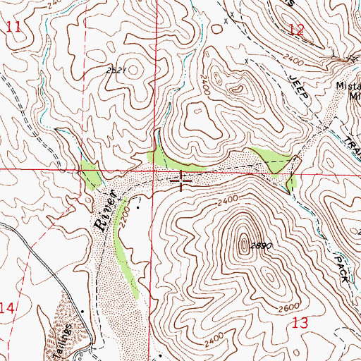 Topographic Map of The Box, AZ