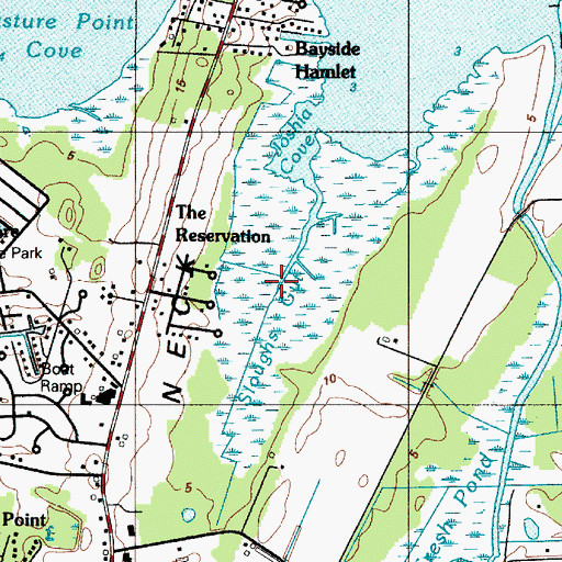 Topographic Map of Sloughs Gut, DE