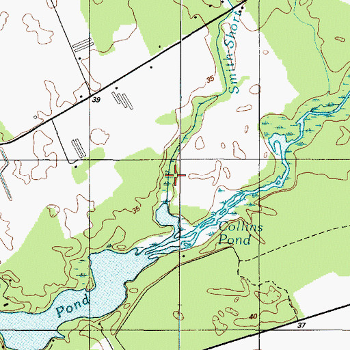 Topographic Map of Smith-Short and Willin Ditch, DE