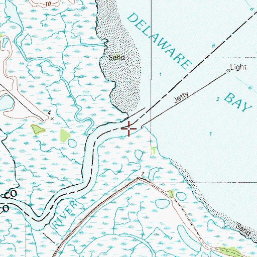 Topographic Map of Smyrna River, DE