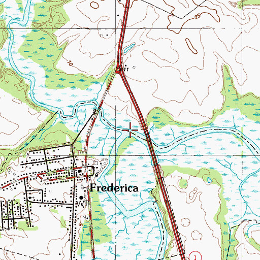 Topographic Map of Spring Creek, DE