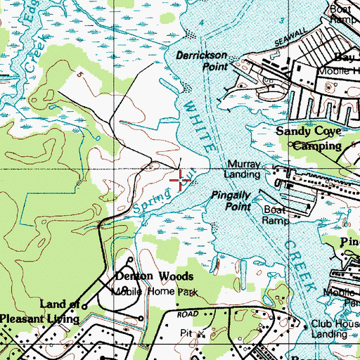 Topographic Map of Spring Gut, DE