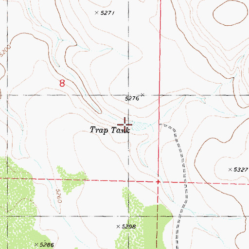 Topographic Map of Trap Tank, AZ