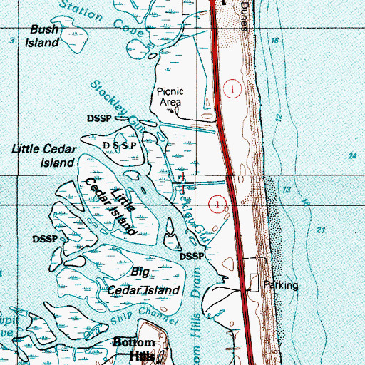 Topographic Map of Stockley Gut, DE