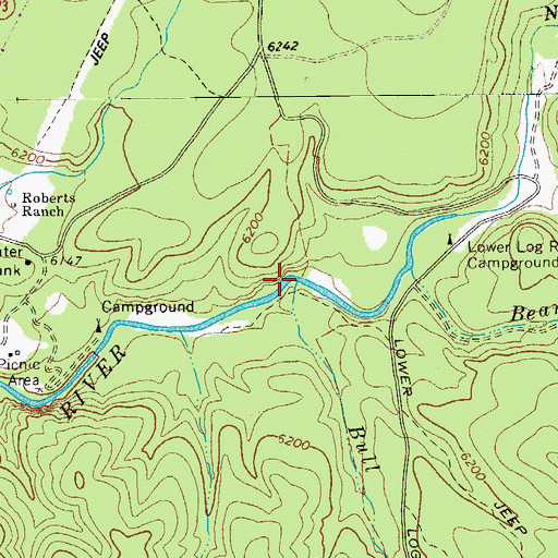 Topographic Map of Bull Creek, AZ