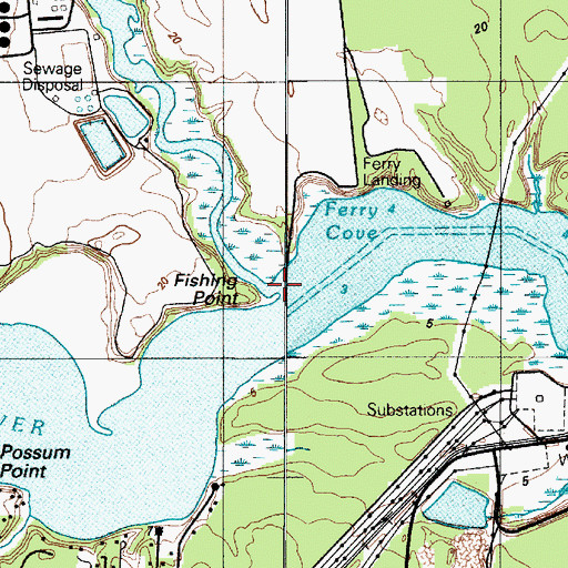 Topographic Map of Swan Creek, DE