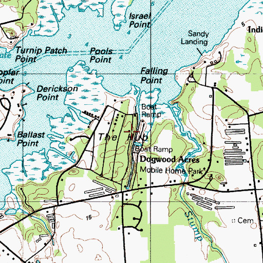 Topographic Map of The Hub, DE