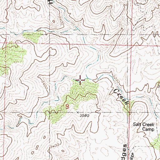 Topographic Map of Trot and Holler Canyon, AZ