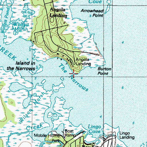 Topographic Map of The Narrows, DE