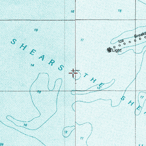 Topographic Map of The Shears, DE