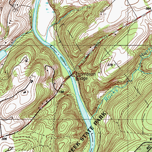 Topographic Map of Thompson Bridge, DE