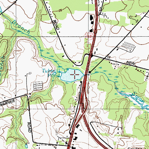 Topographic Map of Tubmill Pond, DE