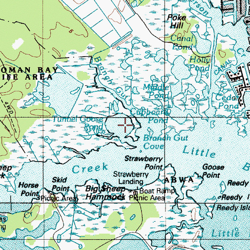 Topographic Map of Tunnel Goose Pond, DE