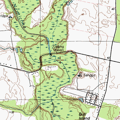 Topographic Map of Turkey Branch, DE