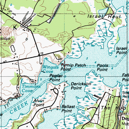 Topographic Map of Turnip Patch Point, DE
