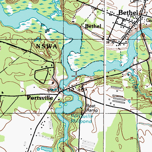 Topographic Map of Tussocky Branch, DE