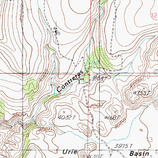 Topographic Map of Urie Spring, AZ
