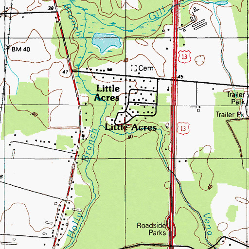 Topographic Map of Vena Gains Branch, DE