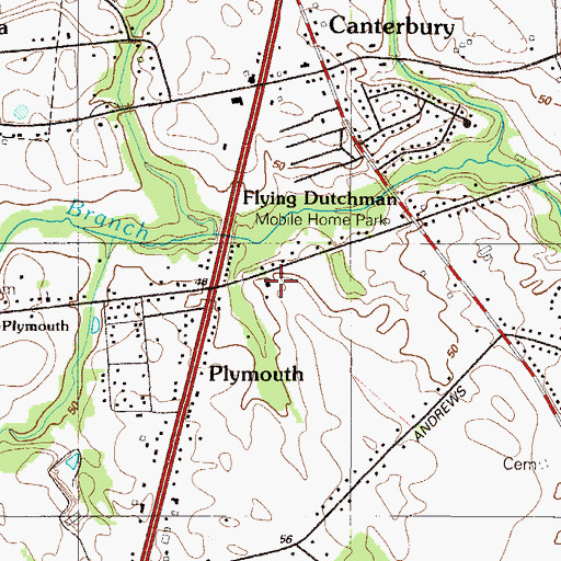 Topographic Map of Viola School, DE