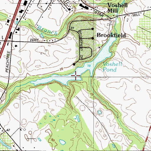 Topographic Map of Voshell Pond, DE