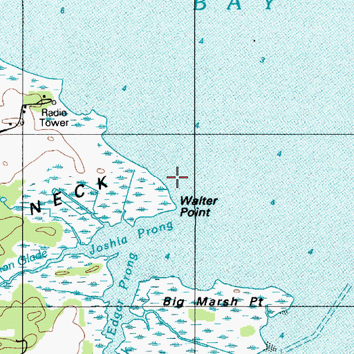 Topographic Map of Walter Point, DE