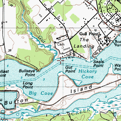 Topographic Map of Warwick Gut, DE