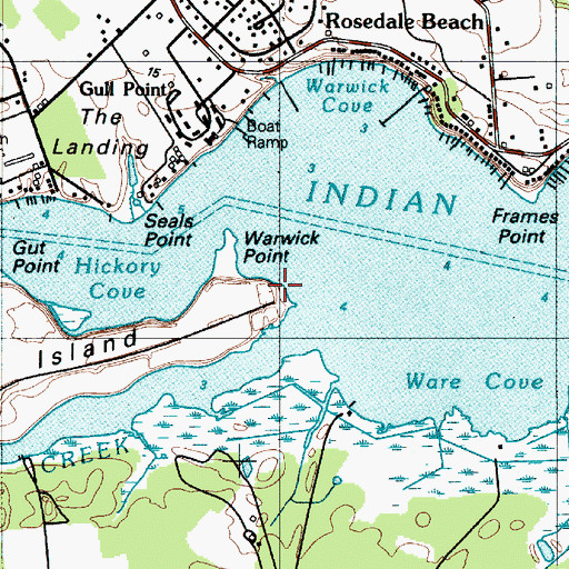 Topographic Map of Warwick Point, DE