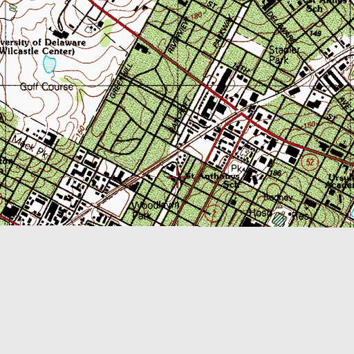 Topographic Map of Wesleyan Church, DE