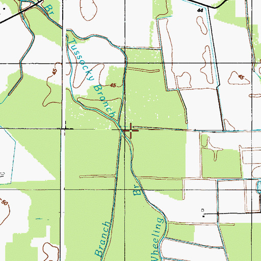 Topographic Map of Wheeling Branch, DE